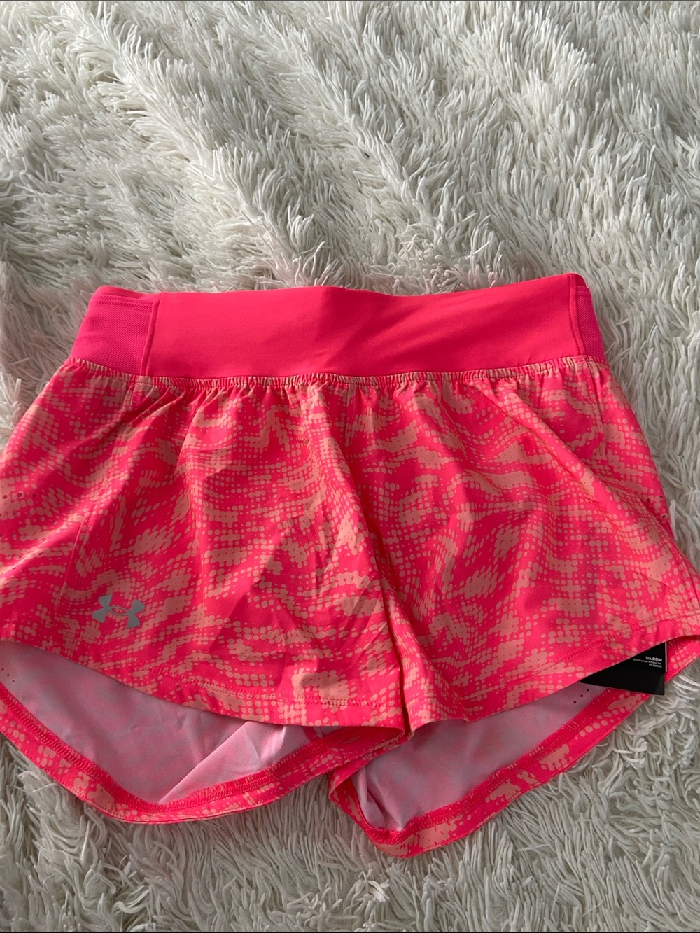 Under Armour Women's Neon Pink Printed Athletic Skort Shorts